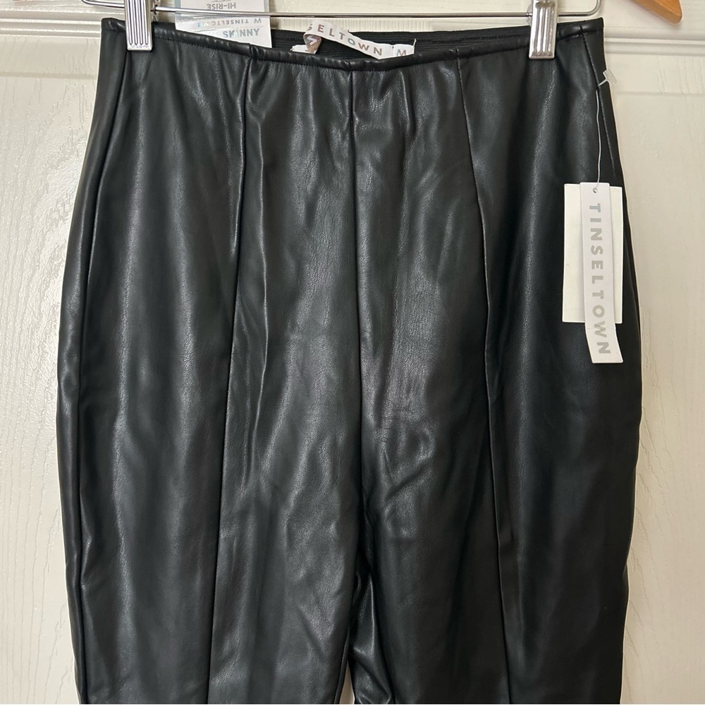 Tinseltown | High Rise Skinny Faux Leather Leggings - Picture 4 of 11